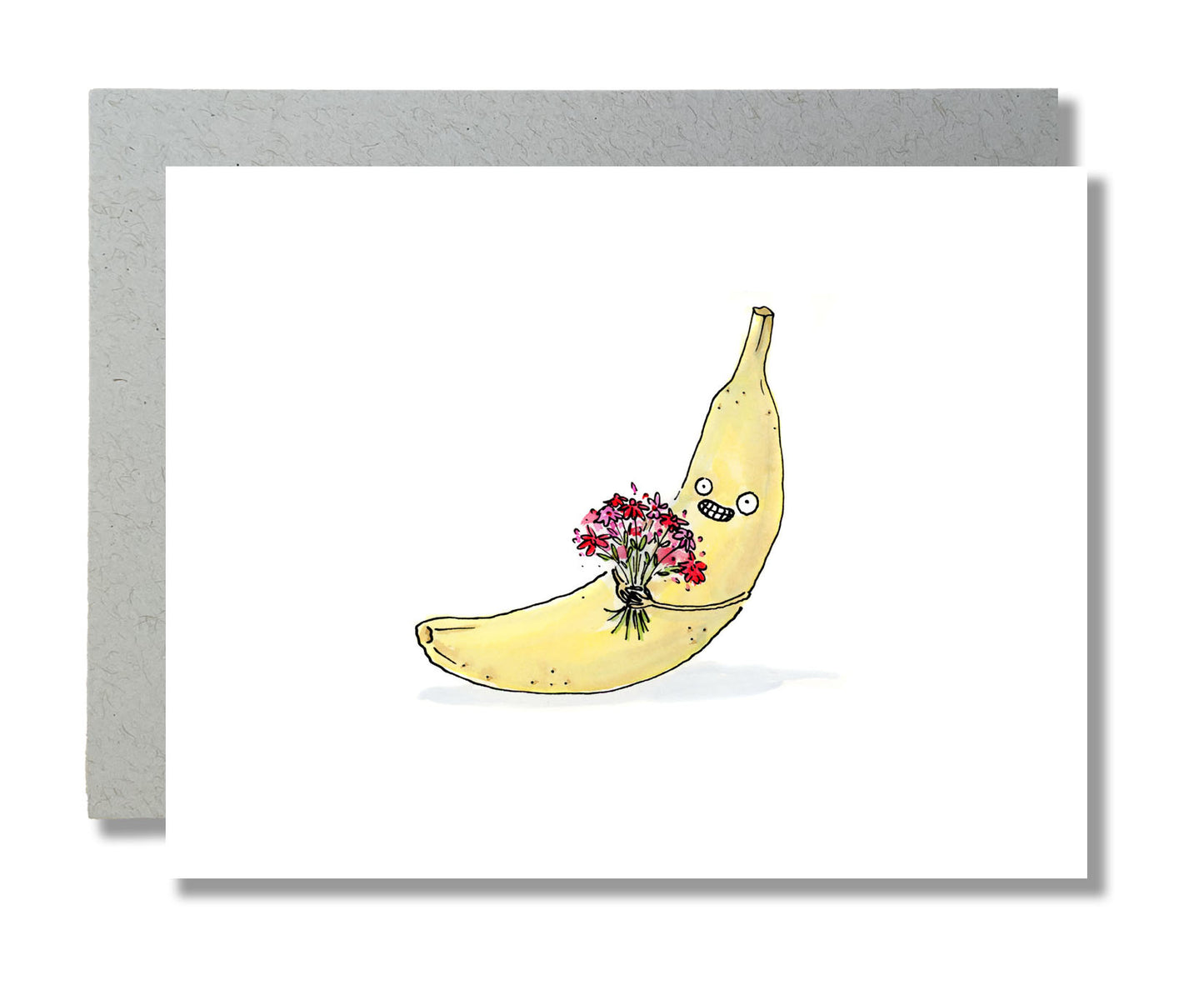 Any Occasion Card - Banana and a Bouquet